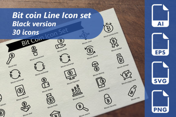 Bit Coin Line: Enhancing Your Design Projects with Stylish Cryptocurrency Icons