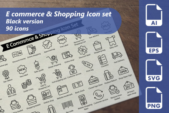 Discover the Versatile E Commrnce Icon Set