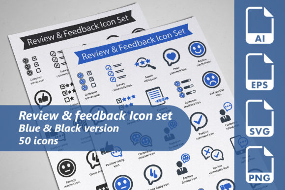 Enhancing User Experience with the Review Feedback Icon Set