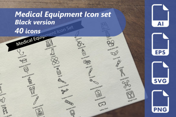 Explore the Medical Equipment Line Icon Set