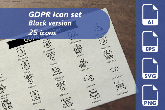 Explore the Versatile GDPR Line Icon Set