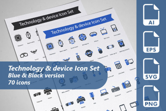 Explore the Versatile Technology Device Icon Set for Modern Design Projects