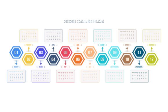 New Year 2023 Infographic Calendar