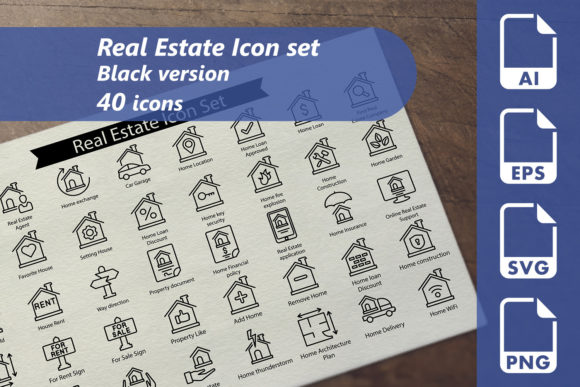 Real Estate Line Icon Set: Elevate Your Design Projects