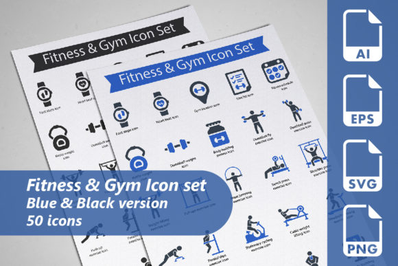 Unlock Your Design Potential with the Fitness Gym Icon Set