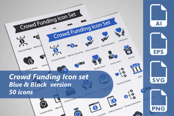 Unlocking the Potential of Crowd Funding with Beautifully Designed Icons
